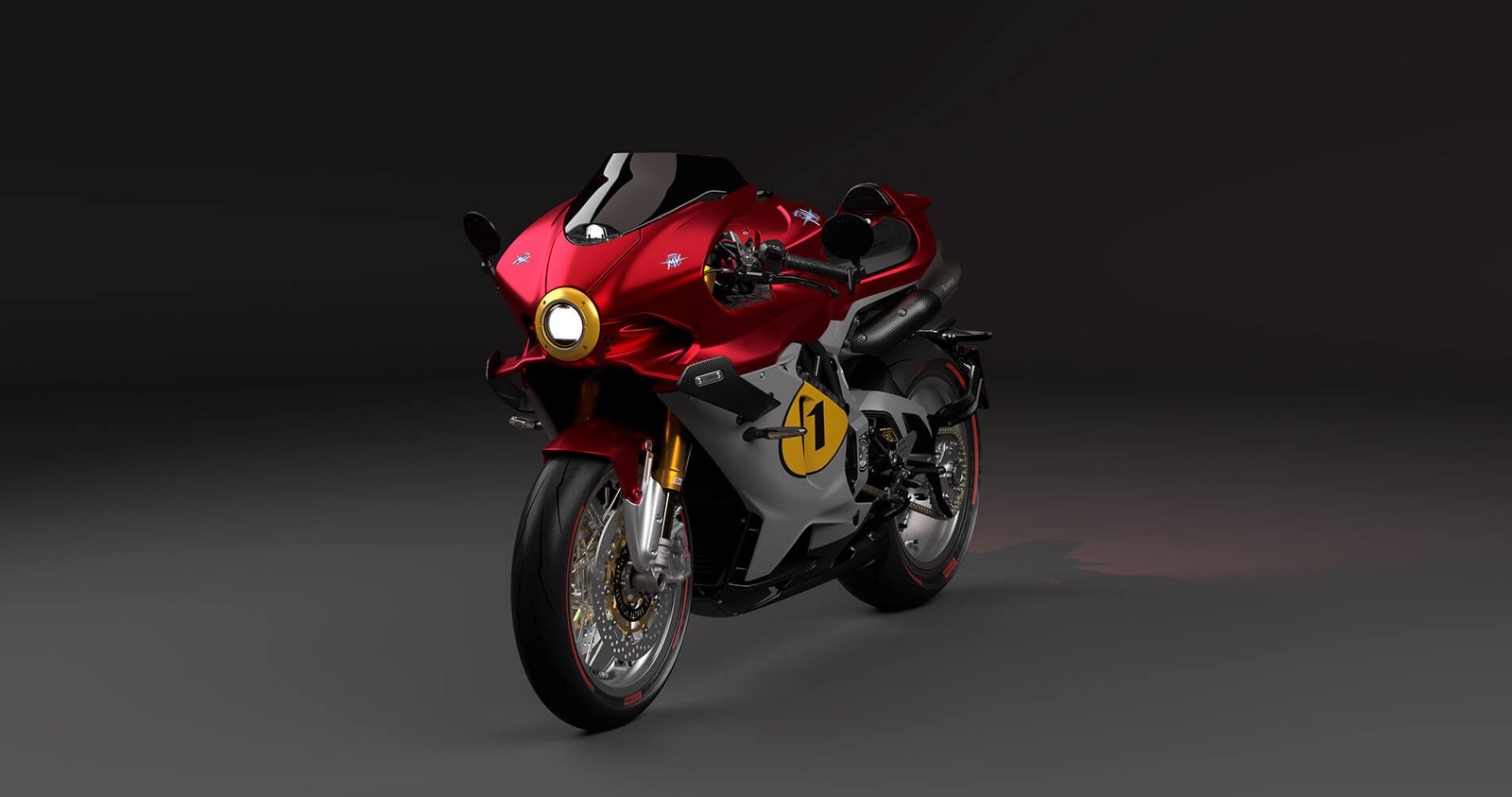 Superveloce 1000 Ago - אדום ורגרה / כסף אגו